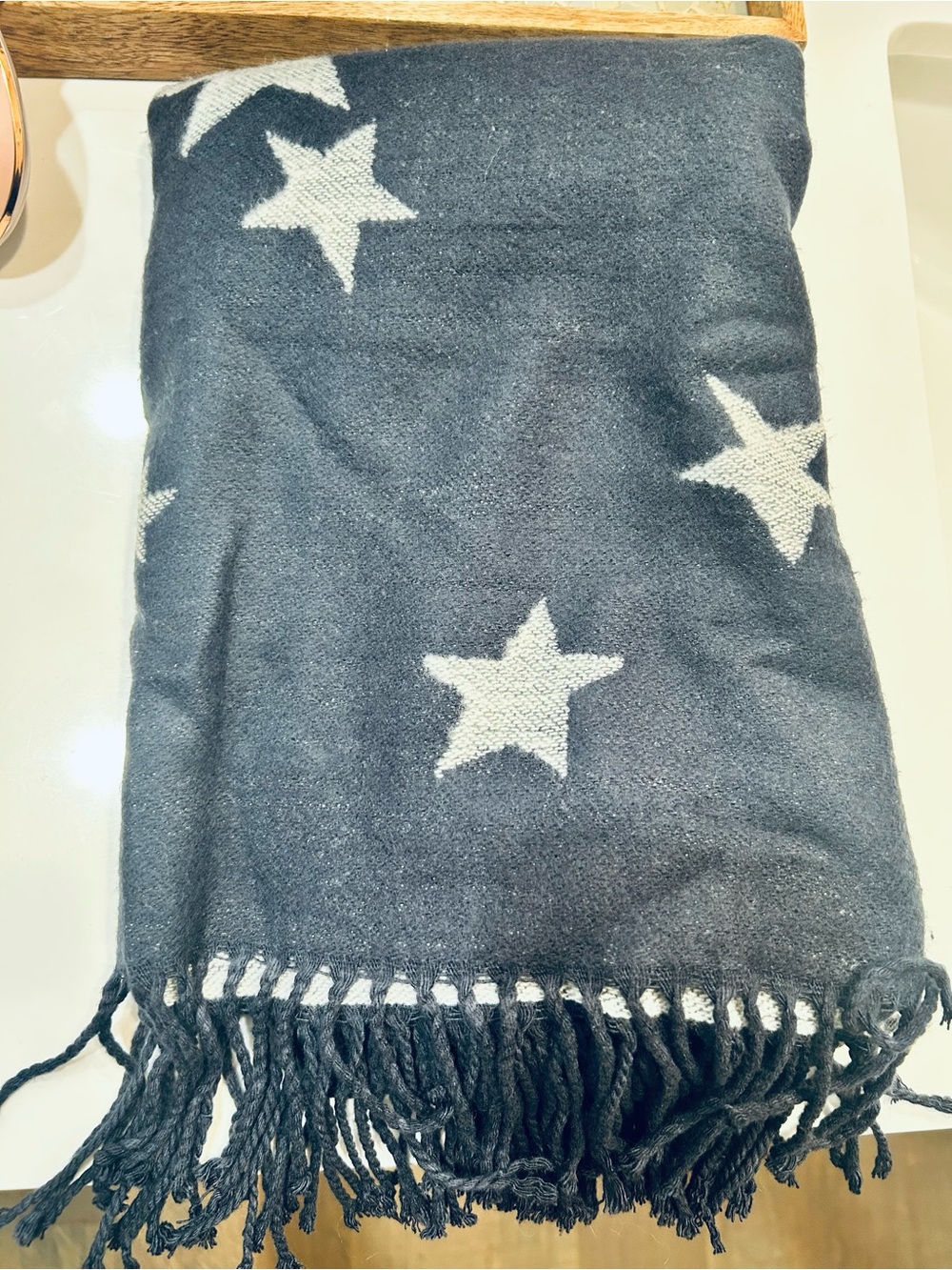 GAP Navy Wrap with White Star Pattern